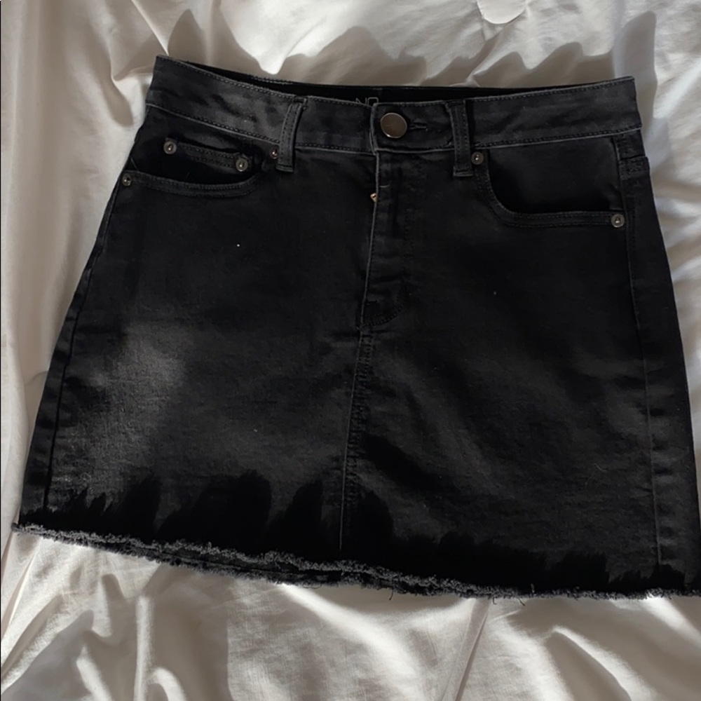 Black jean skirt